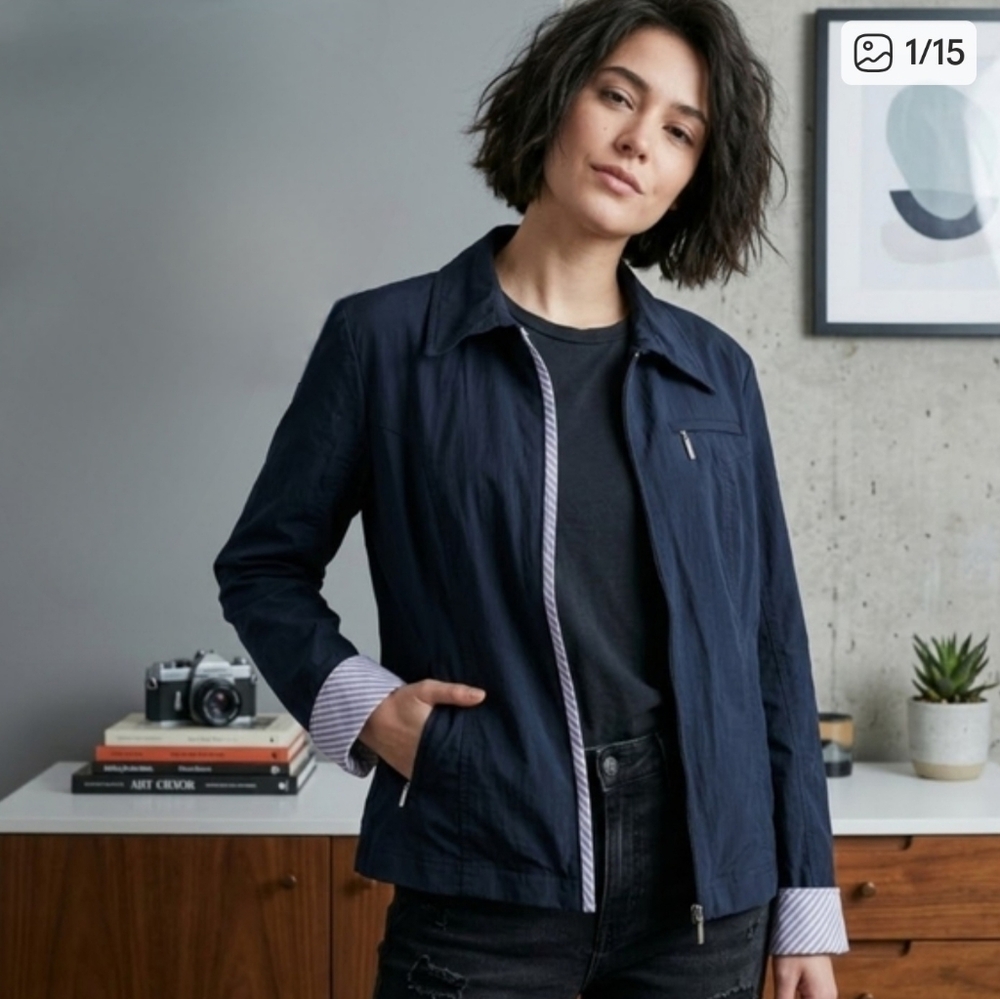 Cœur & Emotions | Chic Navy Stretch Jacket-size 13